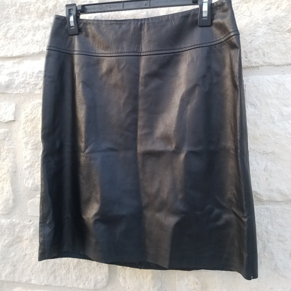 ❤100% Leather Calvin Klein Skirt size 8 - Picture 4 of 8